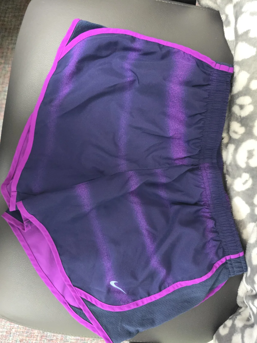 Girl's Nike Purple Athletic Shorts with Bright Purple Trim NWOT YL